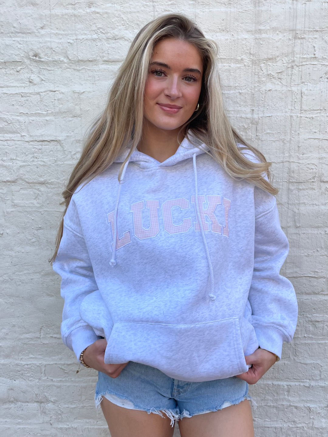 [GRAVER]★LUCKY CLOVER CENTER HOODIE MUSINSA | GRAVER [UNISEX] Lucky Clover Center Hoodie_Cream